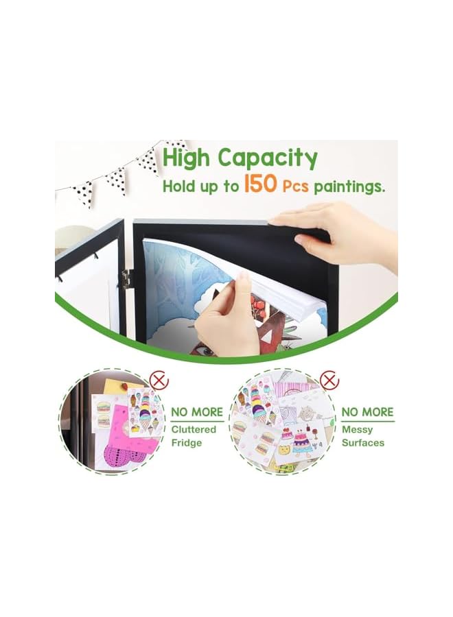 The Bros Kids Art Frame 2PCS, Toddler Artwork Frames Changeable Protectors Display Storage Front Opening A4 Picture Frame, Ideal for Children Art Projects Drawing Craft Hanging 3D Wall,21 * 29.7cm - Image 3