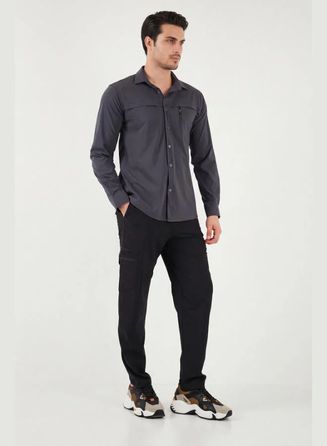 Buratti  Buratti Regular Fit Elastic Waist Water Repellent Straight Leg Trekking and Courier Trousers Men's PANTS 693288 for Men | Best Price UAE