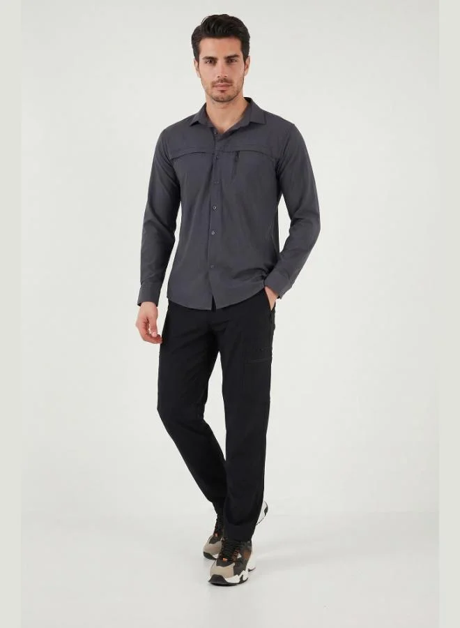 Buratti  Buratti Regular Fit Elastic Waist Water Repellent Straight Leg Trekking and Courier Trousers Men's PANTS 693288 for Men | Best Price UAE