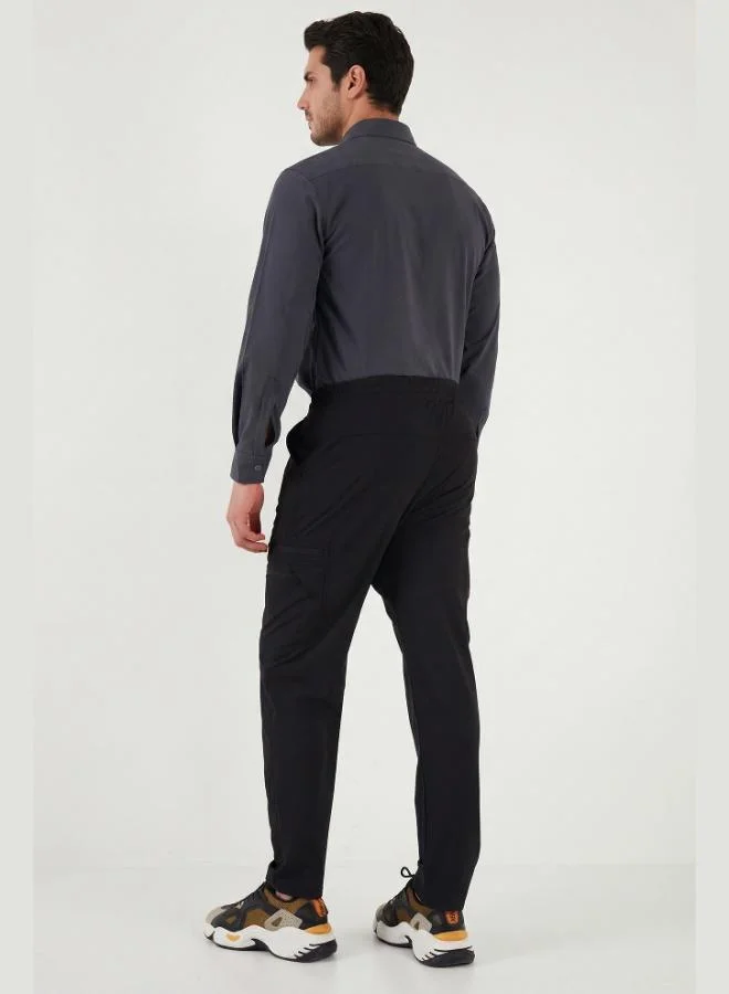 Buratti  Buratti Regular Fit Elastic Waist Water Repellent Straight Leg Trekking and Courier Trousers Men's PANTS 693288 for Men | Best Price UAE