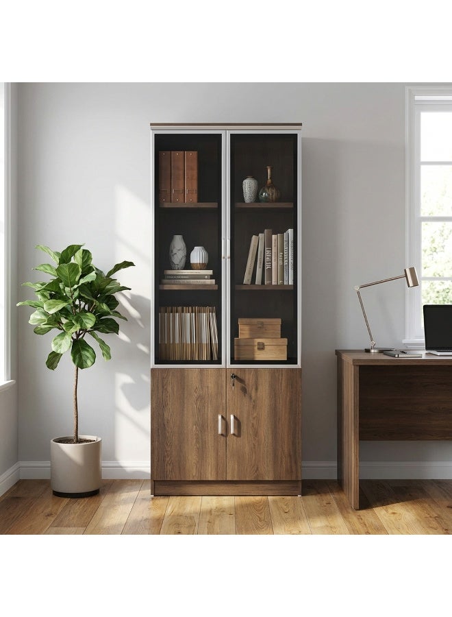 بيتي دولاب تخزين مكتب خشب 2 باب - بني - Image 1