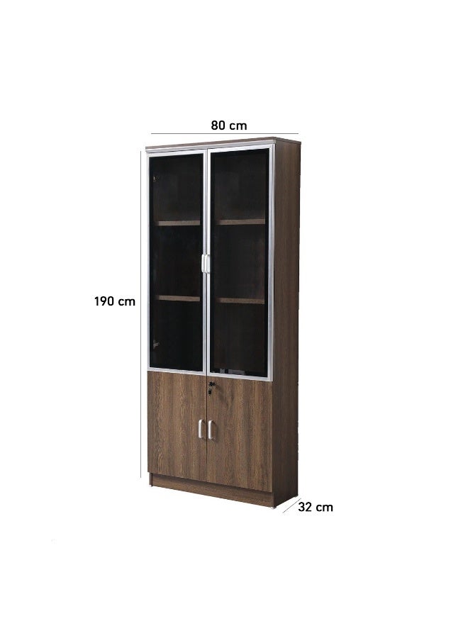 بيتي دولاب تخزين مكتب خشب 2 باب - بني - Image 2