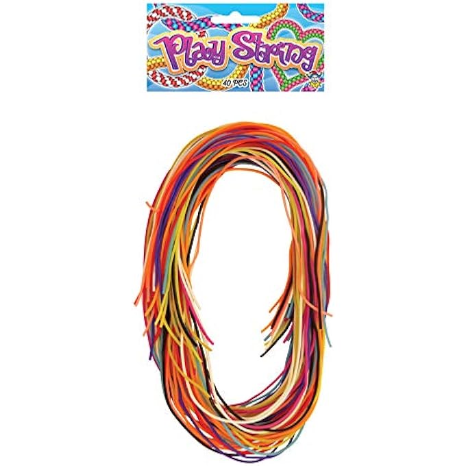 COLOURED PLAY SCOUBIDO STRINGS SCOOBIES - 40 PIECES - Image 1