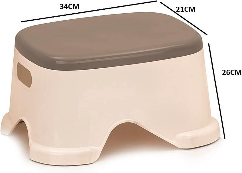 LANKESH ENTERPRISE Stool for Kitchen and Bathroom Very Strong Built Attractive Looking Unbreakable Plastic Stool Comfortable Seating of White - Image 2