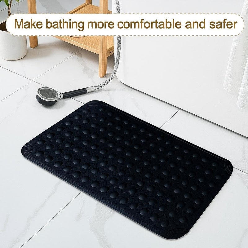 Non-Slip Bath Mat 38 x 70 cm - Protect and Safety During Shower (Black) - Image 2