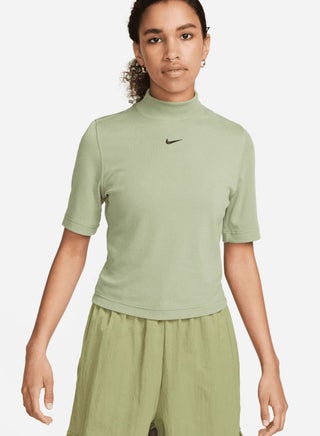 Essentials Rib Mock Neck Top