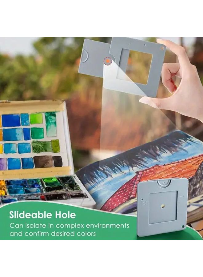 Gray View Finder Sliding Mechanism Color Isolation Tool Composition Aid for Artists Photographers - Image 2
