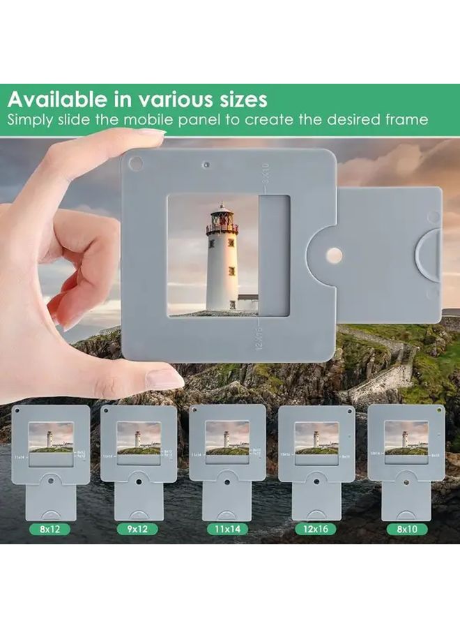 Gray View Finder Sliding Mechanism Color Isolation Tool Composition Aid for Artists Photographers - Image 5