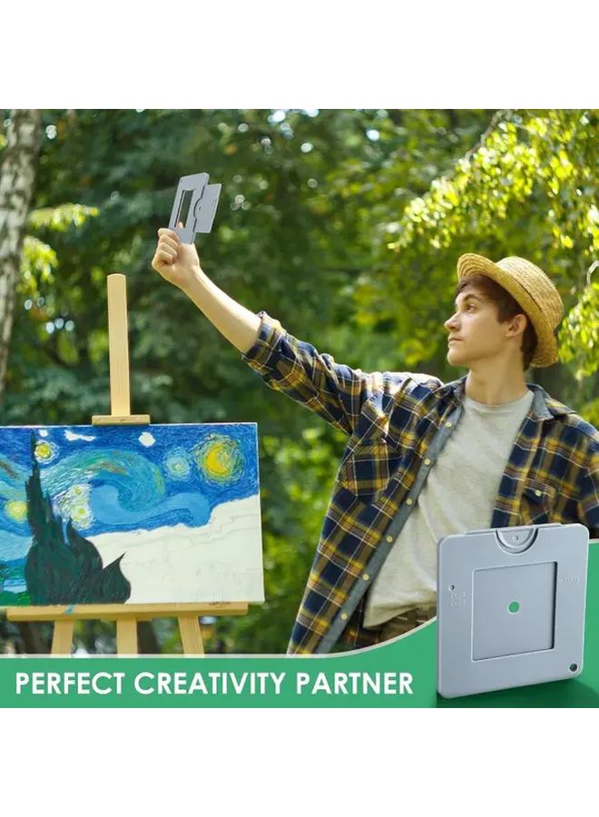 Gray View Finder Sliding Mechanism Color Isolation Tool Composition Aid for Artists Photographers - Image 3