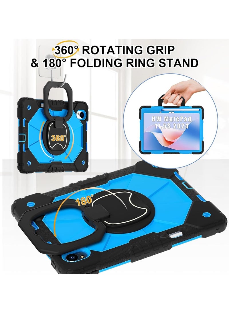 General Kids Case Compatible with Huawei MatePad 11.5-inch S 2024, Heavy Duty Rugged Case with Shoulder Strap, Stand, Pen Holder MatePad 11.5 S  - Image 3