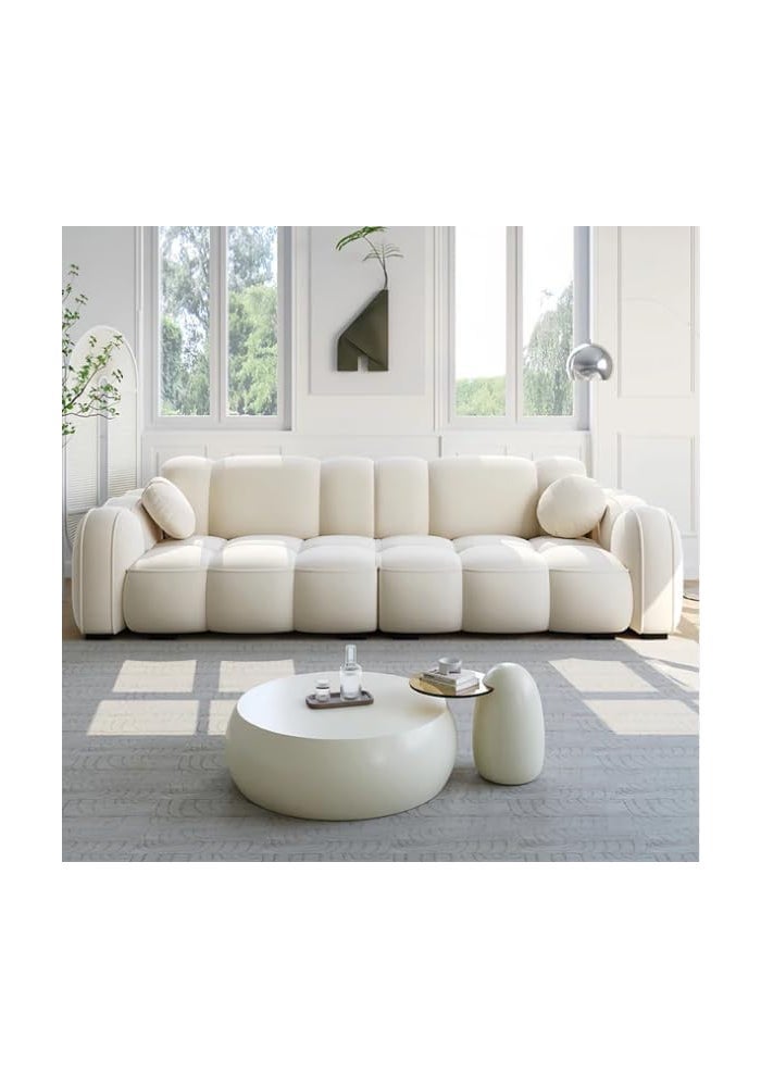 Aroma Homes Modern Cloud-Inspired Modular Sofa Set – 4-Piece Cream White Bubble Couch - Image 3