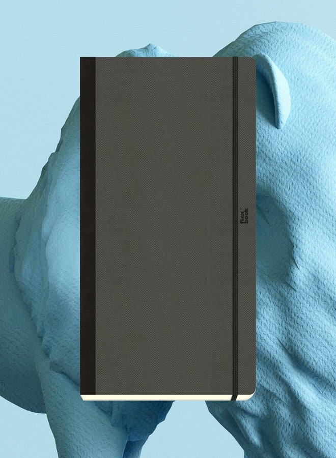 flexbook Adventure Notebook Dotted Off-Black | Large | 17x24cm | 192 pages | 85gsm Fabriano Ivory Paper | Fine Textured Cover | Elastic Band Closure | Bookmark included | Inner paper pocket - Image 5