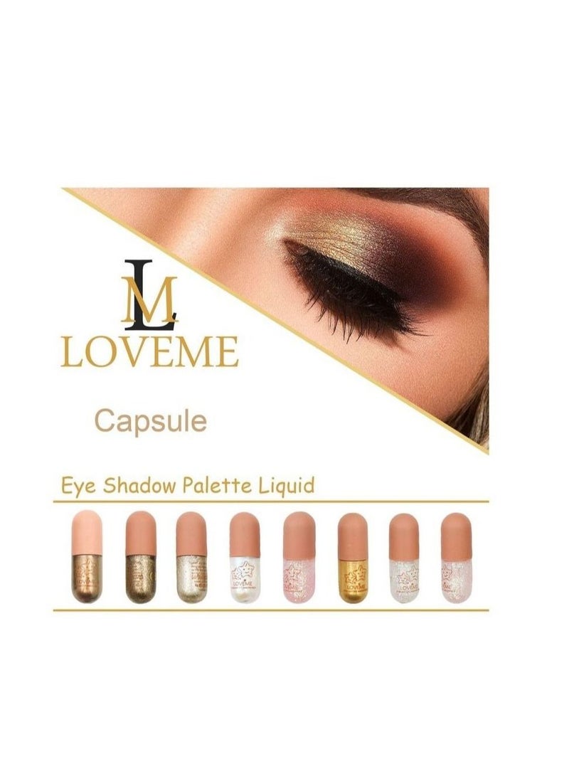 لوف مي باليت ظلال عيون سائلة على شكل كابسولات 8الوان - Image 3