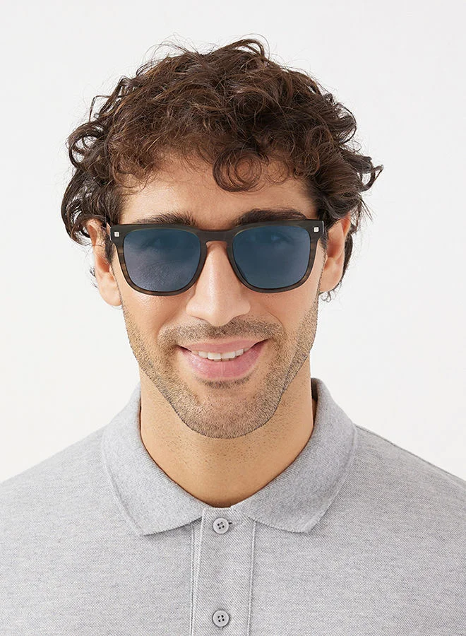 30Sundays 30Sundays MAESTRO,Men Sunglasses, Square Sunglasses, UV Protection: UV400 (Green,Blue)