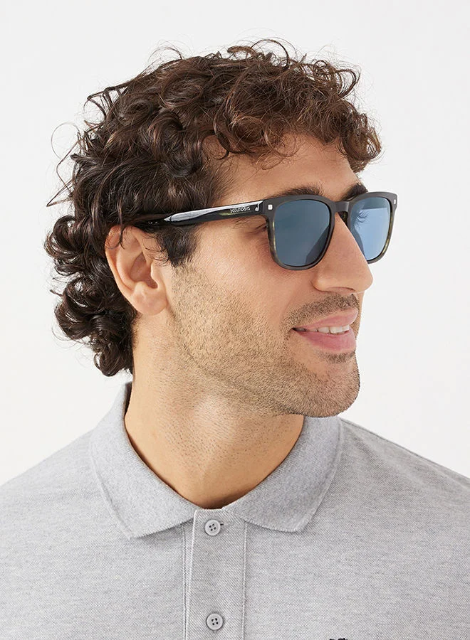 30Sundays 30Sundays MAESTRO,Men Sunglasses, Square Sunglasses, UV Protection: UV400 (Green,Blue)