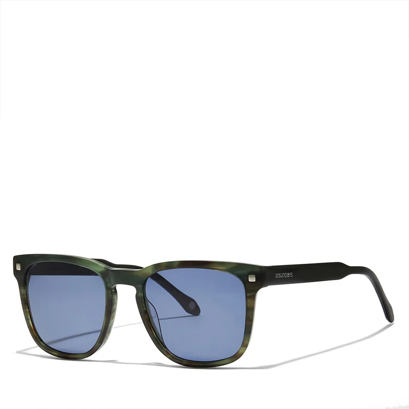 30Sundays 30Sundays MAESTRO,Men Sunglasses, Square Sunglasses, UV Protection: UV400 (Green,Blue)