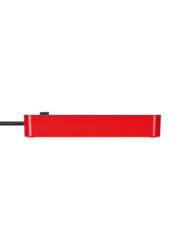 Brennenstuhl Brennenstuhl Ecolor 5-way extension lead red/black (Power Strip 5-way with 1,5 m cable, safety fuse button and On/Off switch, 90° angle of sockets)  - Image 2