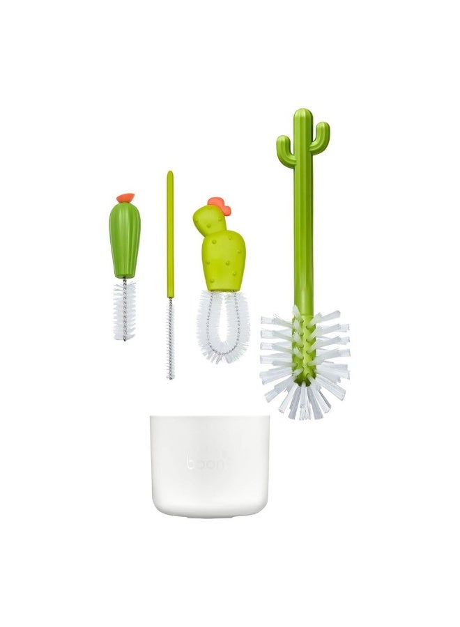 Boon Cacti Bottle Cleaning Brush Set - Includes Bottle Brush, Nipple Brush, Detail Brush, and Straw Brush - Baby Bottle Brush Set for Bottle Drying Rack - Baby Essentials - 4 Count - Image 2