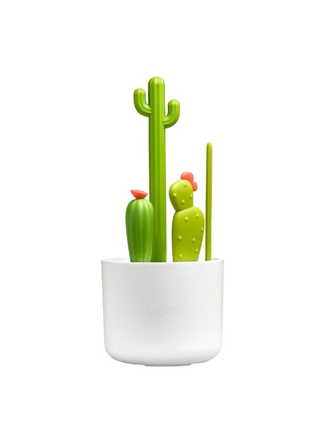 Boon Cacti Bottle Cleaning Brush Set - Includes Bottle Brush, Nipple Brush, Detail Brush, and Straw Brush - Baby Bottle Brush Set for Bottle Drying Rack - Baby Essentials - 4 Count - Image 1