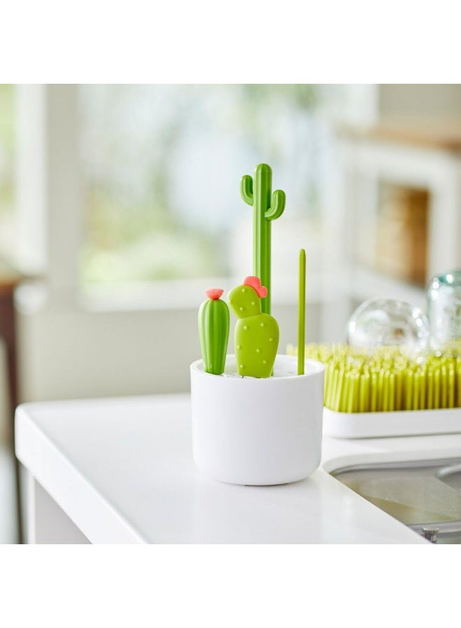 Boon Cacti Bottle Cleaning Brush Set - Includes Bottle Brush, Nipple Brush, Detail Brush, and Straw Brush - Baby Bottle Brush Set for Bottle Drying Rack - Baby Essentials - 4 Count - Image 5