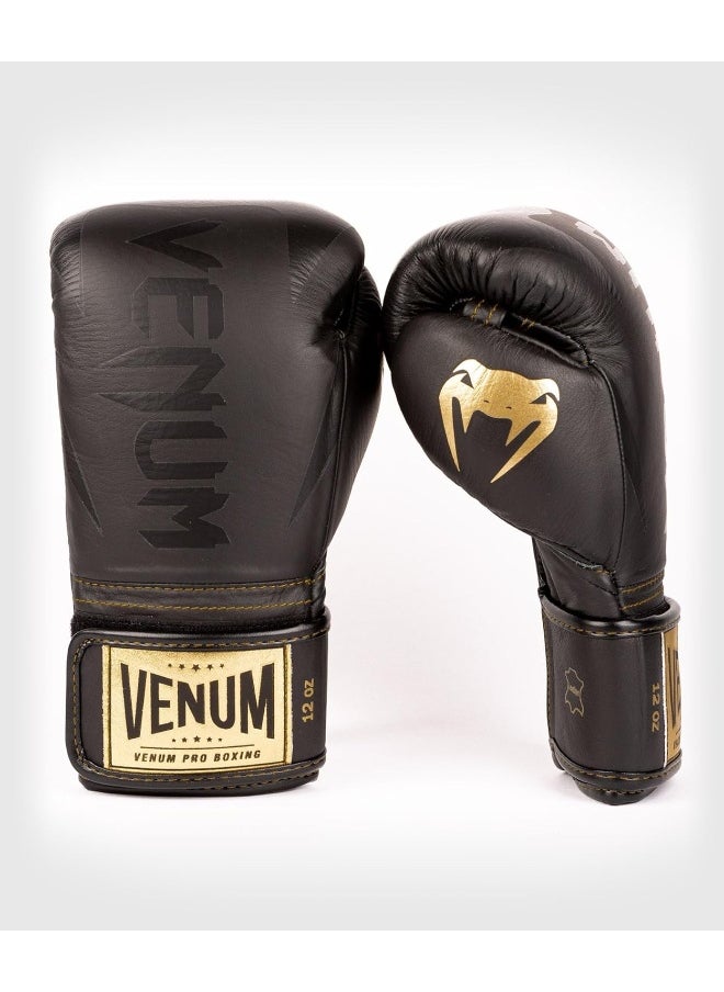 VENUM Venum Hammer Pro Boxing Gloves Velcro - Black/Black-Gold 