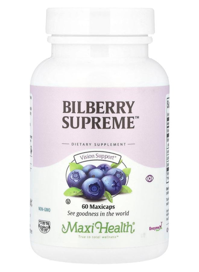 Maxi Health Bilberry Supreme™ 60 Maxicaps 