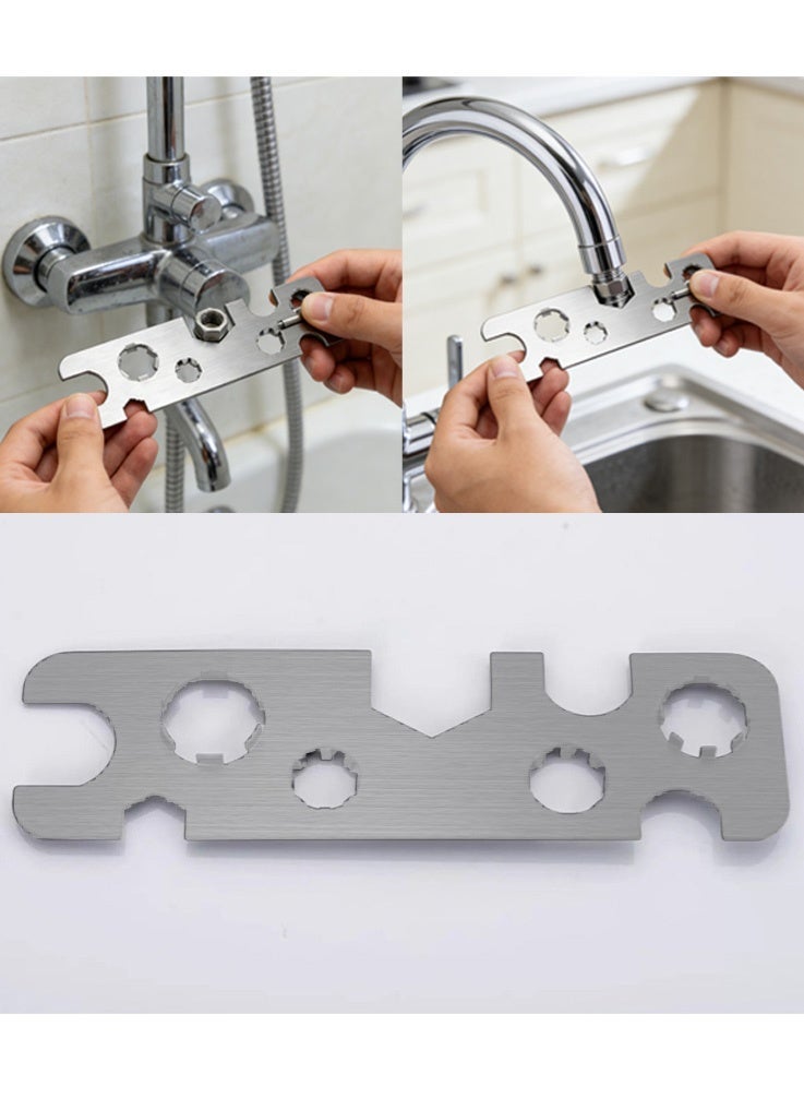 JOYBOS طقم أدوات الحنفيات الشامل - مفتاح فكّ المهوّيات وأداة تركيب الفرجار، طقم تركيب وإصلاح متعدد الاستخدامات - Image 1