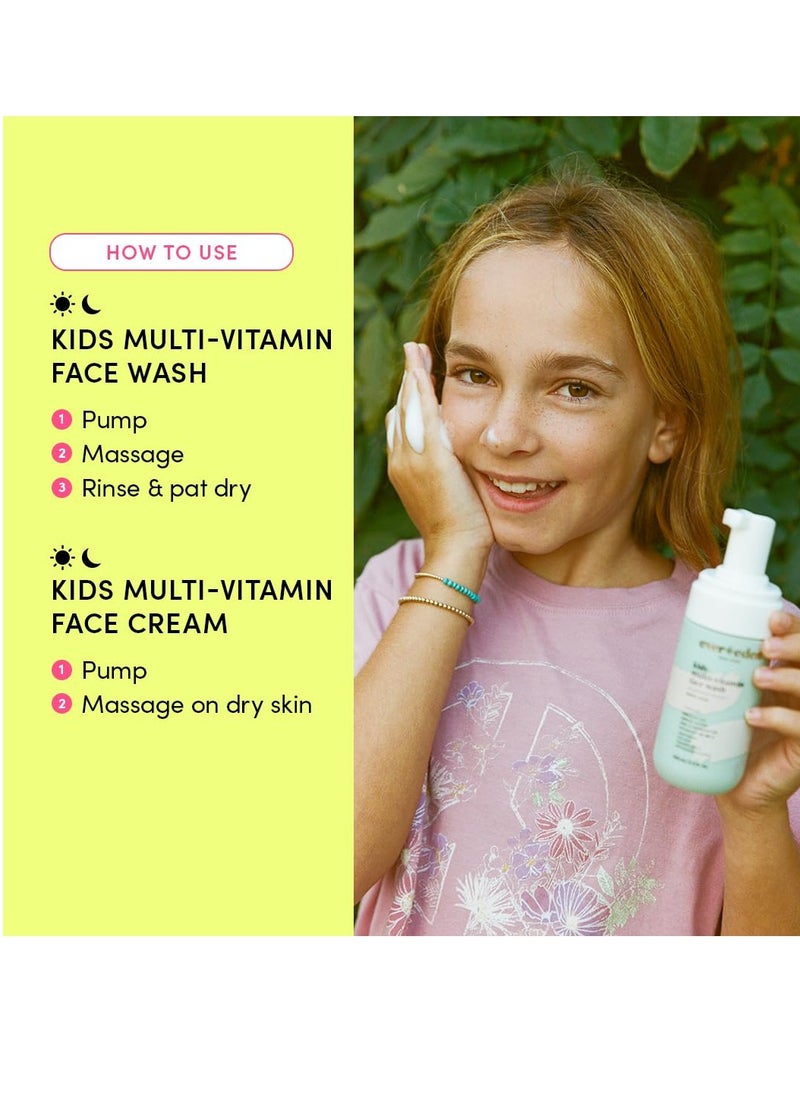 Evereden Evereden Happy Kids Skin & Lips Routine - Multi-Vitamin Kids Face Wash & Kids Face Cream & Tinted Lip Oil Set - Clean & Vegan Skin Care for Kids 3+ - Moisturizing, Nourishing, & Protective Kids Skin  - Image 2