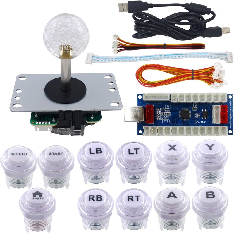 طقم DIY لأركيد ، وحدة تحكم PS3، أزرار أركيد على طراز Xbox One، مشفر USB لأجهزة الكمبيوتر وPS3 وXbox، مفتاح ميكانيكي للوحة المفاتيح، مفتاح دقيق، عصا أركيد. - Image 1