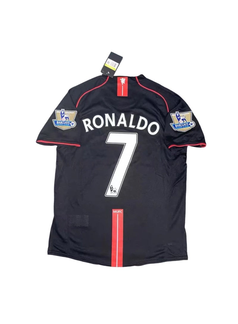 Ronaldo 2007-2008 Red Devils away short-sleeved football uniform #7 RONALDO League football jersey adult size gift for fans and friends - Image 1
