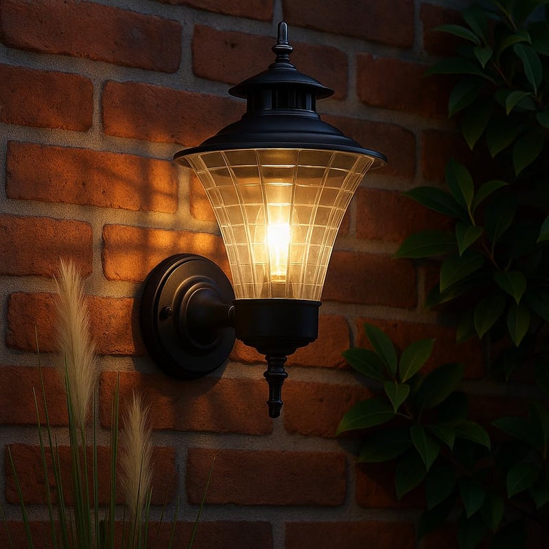 kinis Vintage Black Wall Lamp with Clear Glass Shade Wall Sconce for Garden, Balcony, Porch, or Entryway – Clasic Decorative Exterior Light for Living Room/Bedrom/Restaurant (Pack of 1, Without Bulb) - Image 5