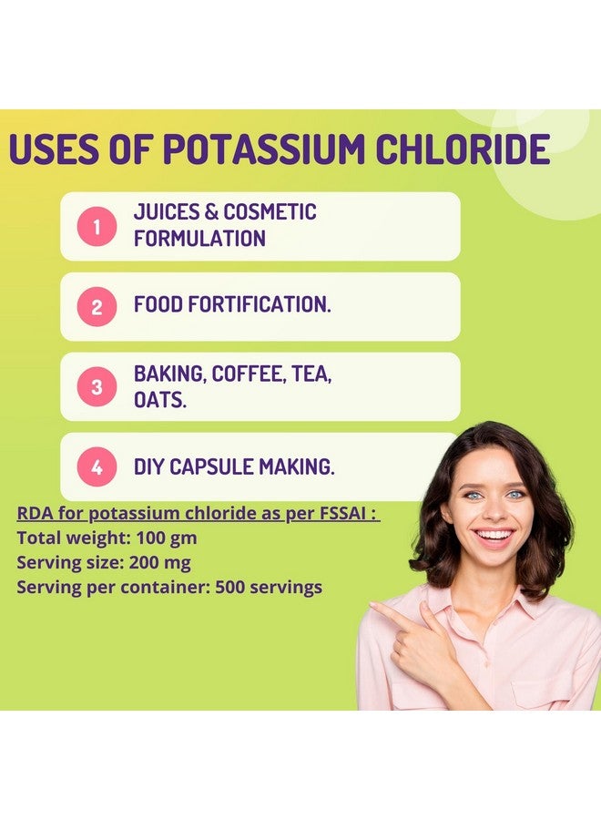 Hollywood Secrets Potassium Chloride Powder 100 Gm Pharma Grade - Image 3