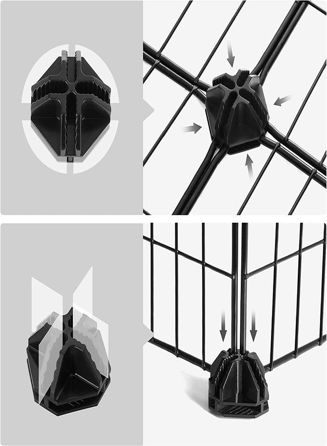 Cat Cage Corner Large 2-Tier Cat Kennels Indoor DIY Cat Playpen for Small Animal Detachable Metal Wire Kennels Kitten Crate Cat House Exercise Place Ideal for 1-3 Cat - Image 4