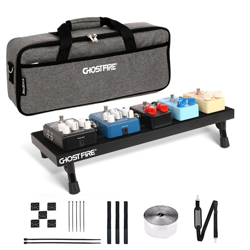 GHOSTFIRE Ghost Fire Guitar Pedal Board Aluminum Alloy 1.5lbs Super light Effect Pedalboard19.7''x7'' with Carry Bag,SPL-02 - Image 1
