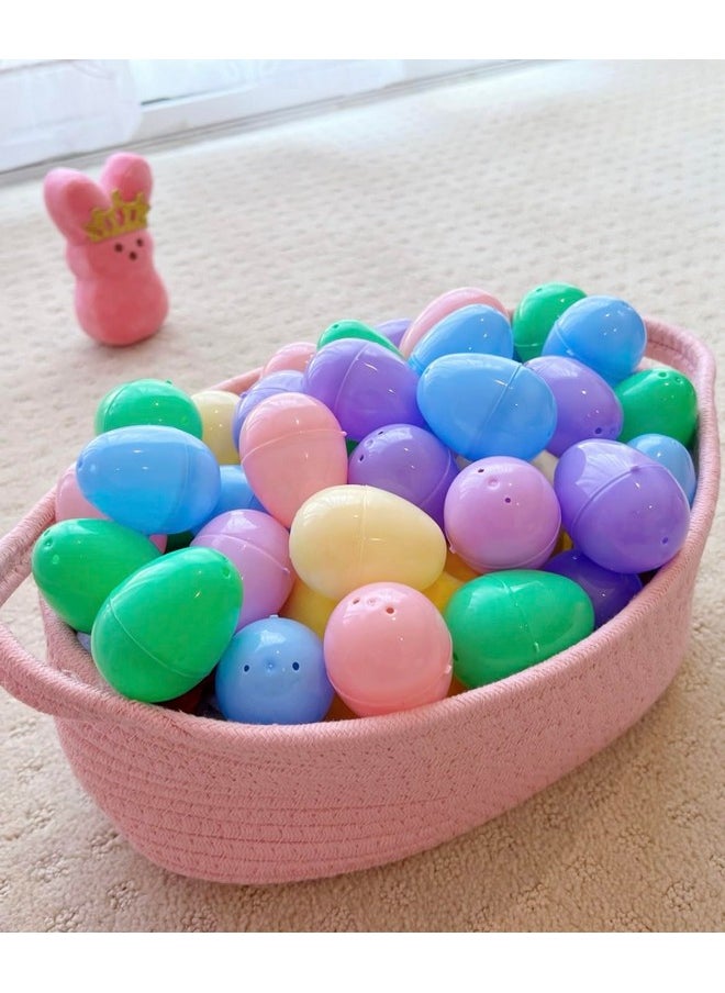 GiftExpress Pastel Color Easter Eggs - 50 Piece Assorted Bulk 2.3" X 1.75" Plastic Eggs W/ Hinge - Adult & Kid Party Toys For Gift Baskets Or Egg Hunt Decor  - Image 3