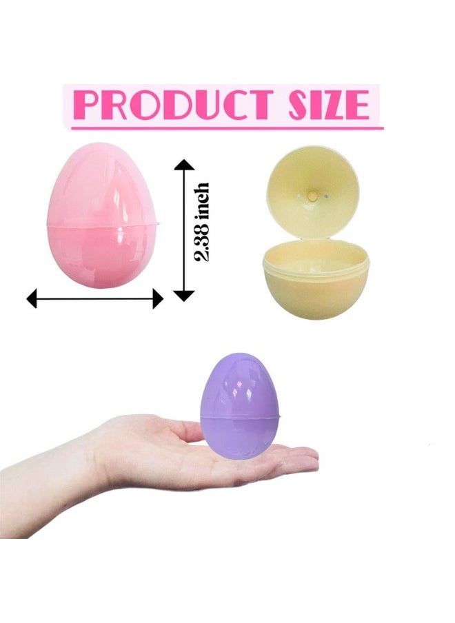 GiftExpress Pastel Color Easter Eggs - 50 Piece Assorted Bulk 2.3" X 1.75" Plastic Eggs W/ Hinge - Adult & Kid Party Toys For Gift Baskets Or Egg Hunt Decor  - Image 1