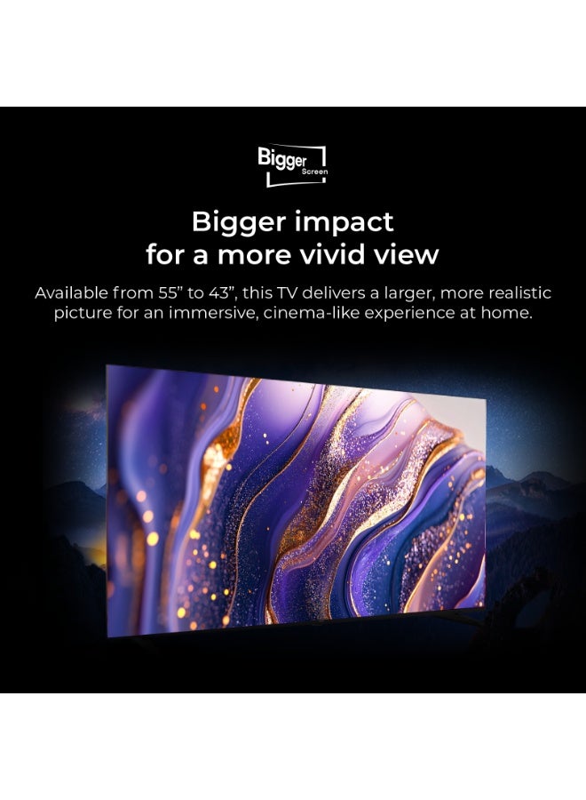 هاير تلفاز جوجل الذكي 65 بوصة 4K UHD | صوت دولبي | HDR 10 | معالج ألعاب MEMC | 2+32 جيجابايت RAM/ROM | معدل تحديث متغير | وضع تأخير منخفض تلقائي | تصميم فاخر بدون حواف - H65H5F أسود - Image 5