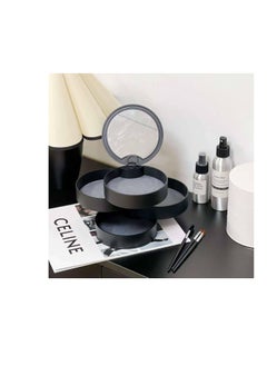 Generic 4-Tier Cosmetics and Accessories Organizer with Mirror - Pure Material, Practical Space-saving Design, Imported and Packed in Elegant Box M (Black)  - Image 2