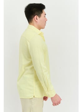 French Connection Men Regular Fit Solid Long Sleeves Casual Shirt, Yellow  - Image 2