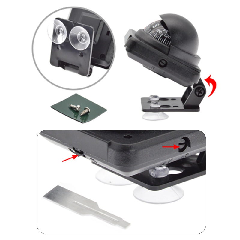 Universal Dashboard Compass For Car Boat Navigation Outdoor Cycling And Marine Use - Image 4
