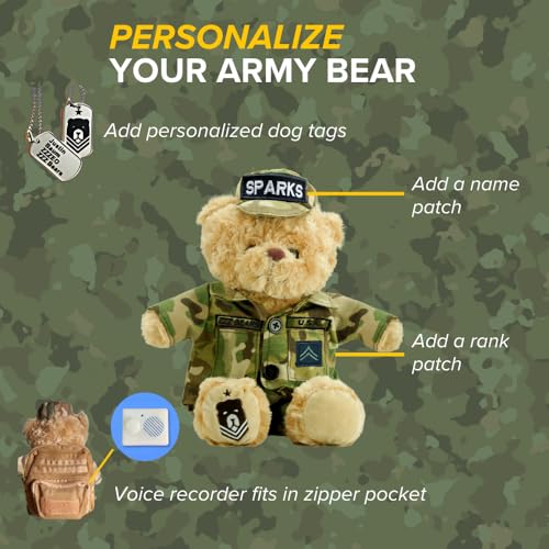 ZZZ Bears Personalized Army Teddy Bear, Gift for Boot Camp Graduates, Veterans & Comforting Loved Ones at Home During Deployment - Image 5