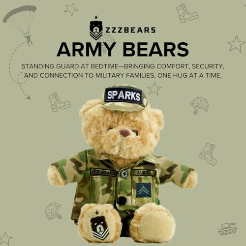 ZZZ Bears Personalized Army Teddy Bear, Gift for Boot Camp Graduates, Veterans & Comforting Loved Ones at Home During Deployment - Image 2