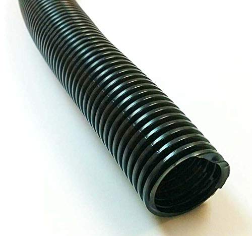 Electriduct 2.5" Split Wire Loom Tubing Polyethylene Corrugated Flexible Conduit (2.5 Inch ID) - Black - 25 Feet - Image 1