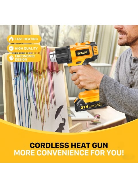 ROMECH 350W Heat Gun With 2 Nozzles, Dual Temp Heat Gun 400°F-660°F, F