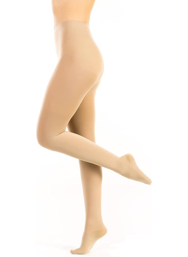 أمياي جوارب نسائية لامعة بلون البشرة – جوارب حريرية شفافة عالية الخصر، مقاومة للتمزق، بلون طبيعي (نود) شبه شفاف - Image 2