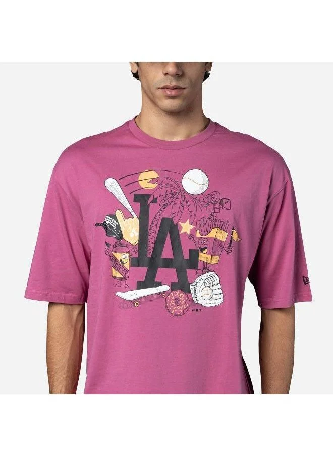 NEW ERA Mlb Food Graphics Oversized Los Angeles Dodgers T-Shirt
