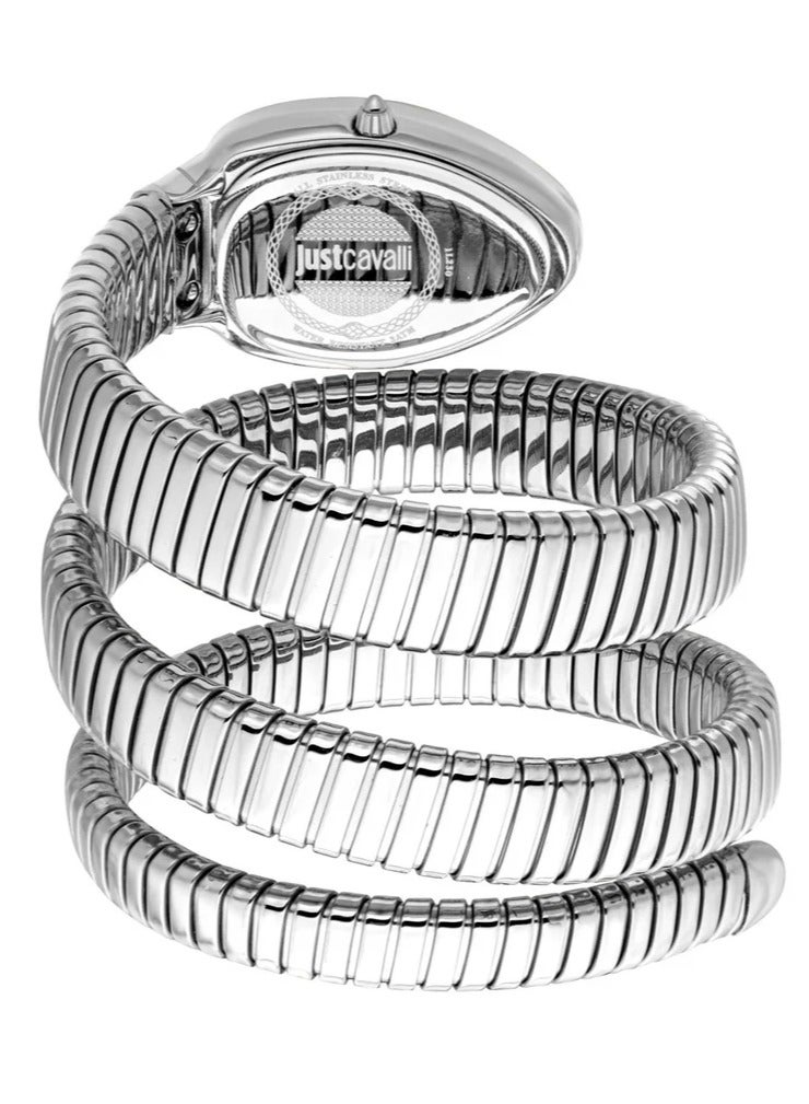 جي سي ساعة يد جست كافالي فيزوسو فيزوسو فضي بتصميم ثعبان للسيدات - JC1L230M0025 - Image 2