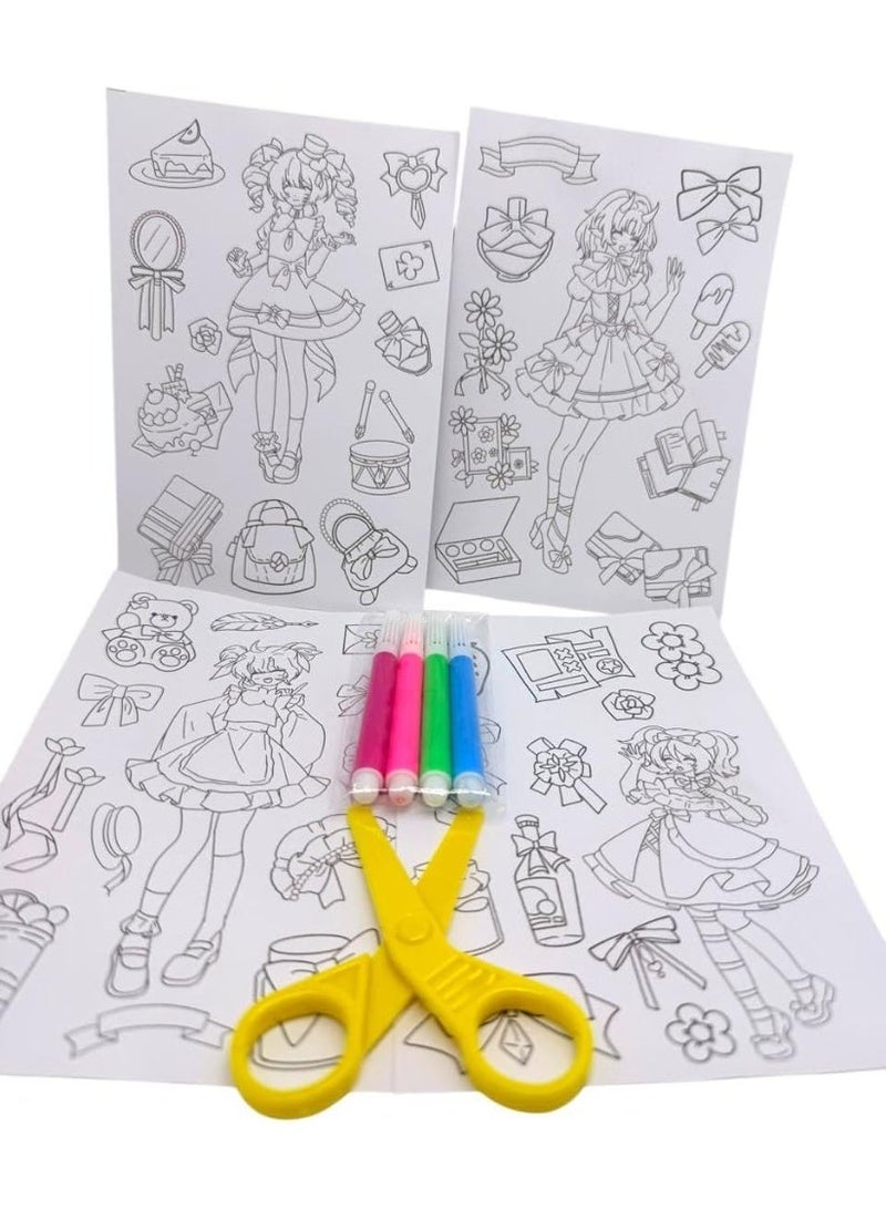 🎀 "Vigorous Girl" Cut & Color Book - Endless Creativity and Fun 🎨 - Image 2