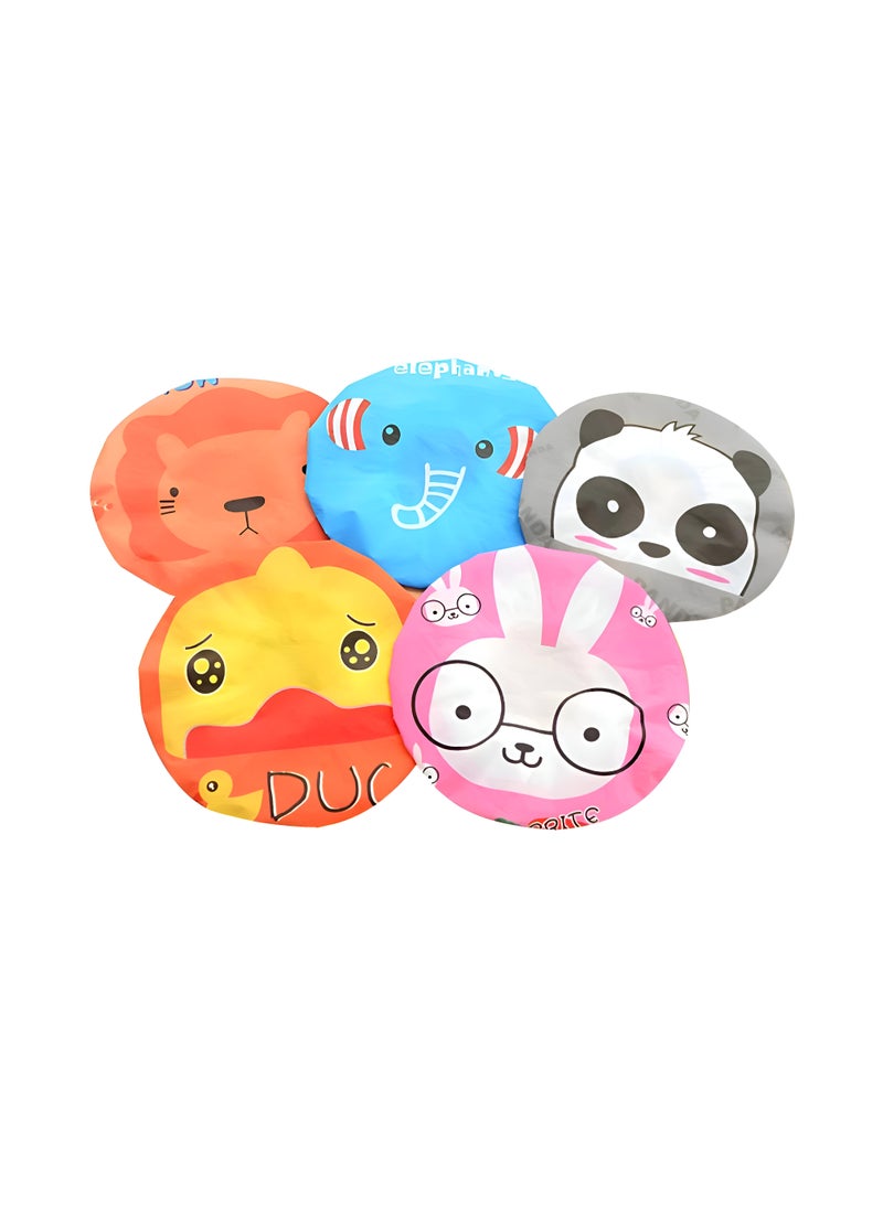 Keep Dry With Cute Cartoon Animal Shower Caps: Elastic And Waterproof Peva Bath Caps For Women, Girls, And Kids - An Essential Bathroom Accessory Set (5 Pieces) - pzsku/Z2FE7DC7D3BE3AA0B1A89Z/45/_/1729344044/a6023a8d-46ec-47a7-8b2f-d8f95344da31