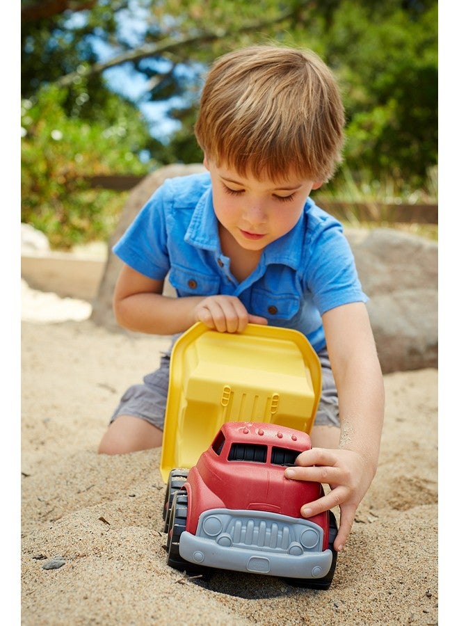 Green Toys شاحنة تفريغ ألعاب خضراء، أحمر/أصفر CB - لعب تخيلي، مهارات حركية، لعبة سيارة للأطفال. - Image 2